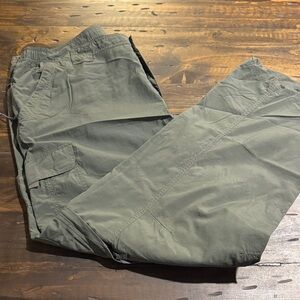 Columbia Titanium Men's Olive Cargo Convertible Pants-Size XXL, Inseam 32